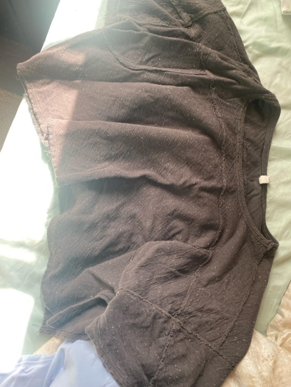 We The Free dark brown textured tank top